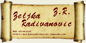 Željka Radivanović vizit kartica